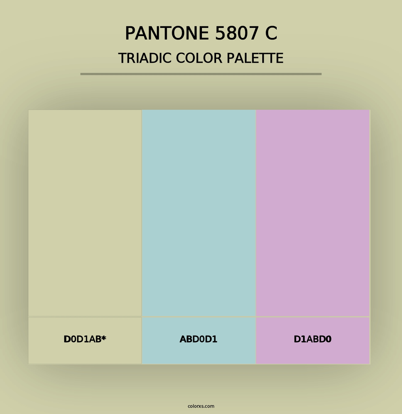 PANTONE 5807 C - Triadic Color Palette