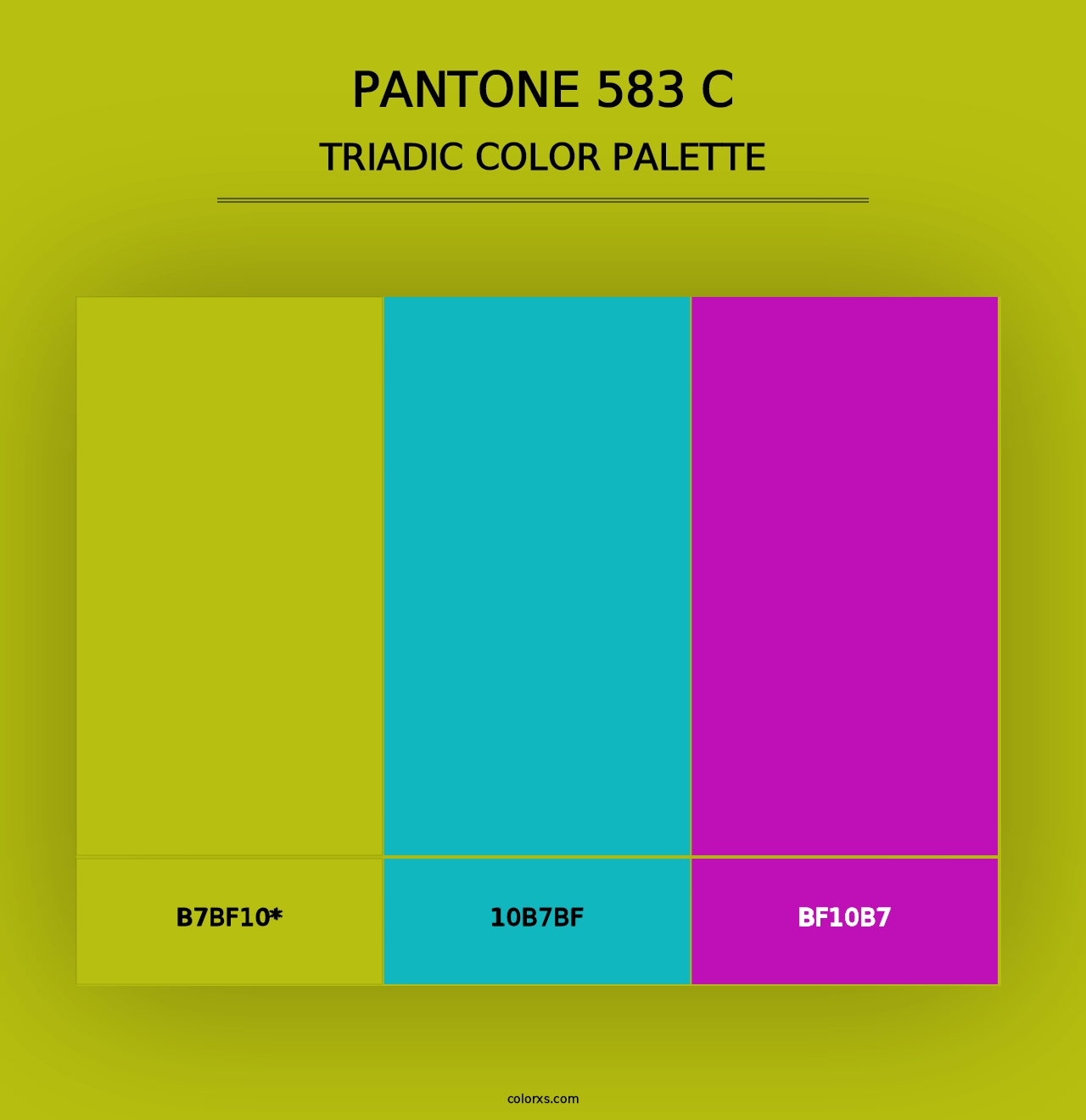 PANTONE 583 C - Triadic Color Palette