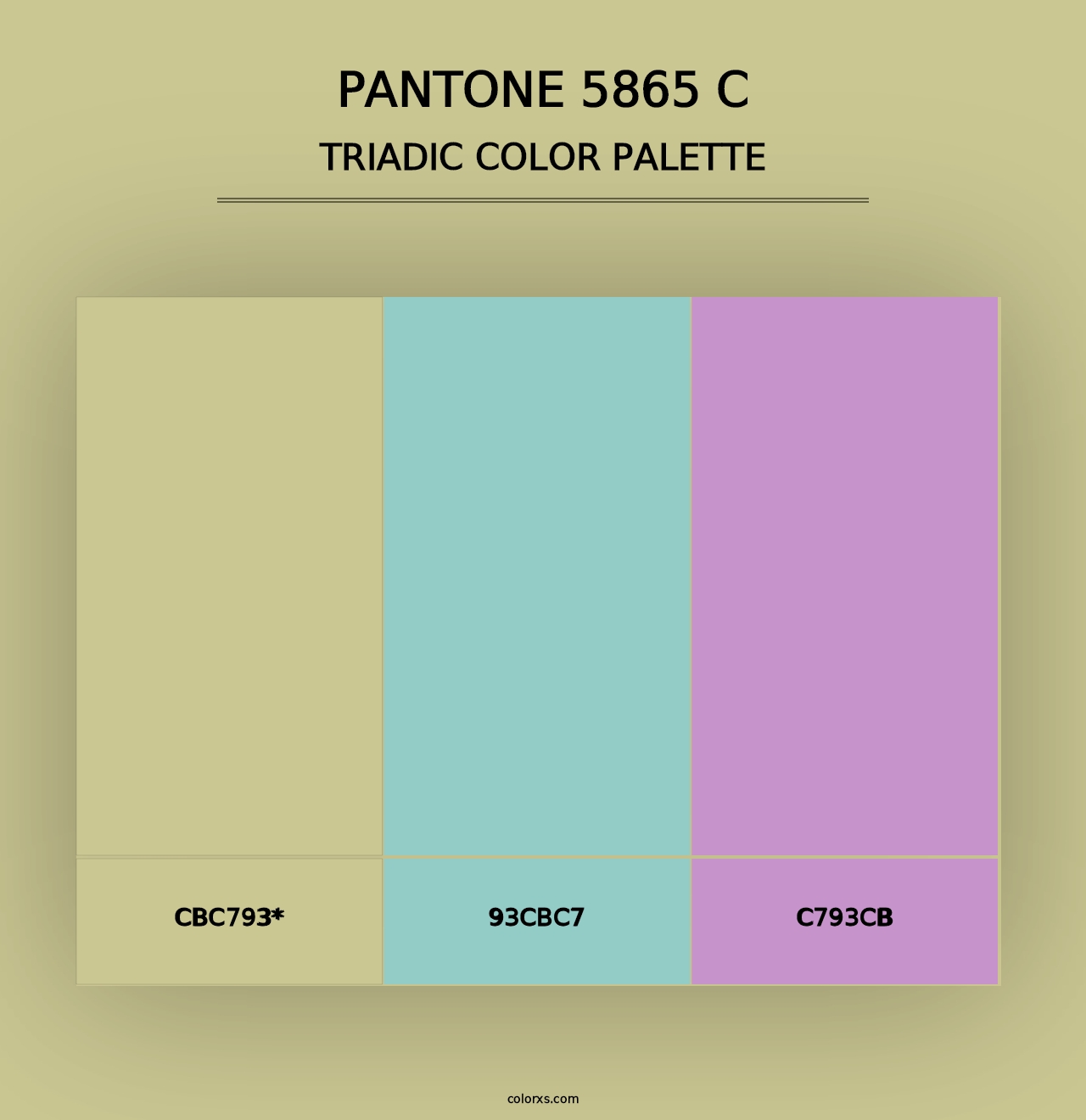 PANTONE 5865 C - Triadic Color Palette