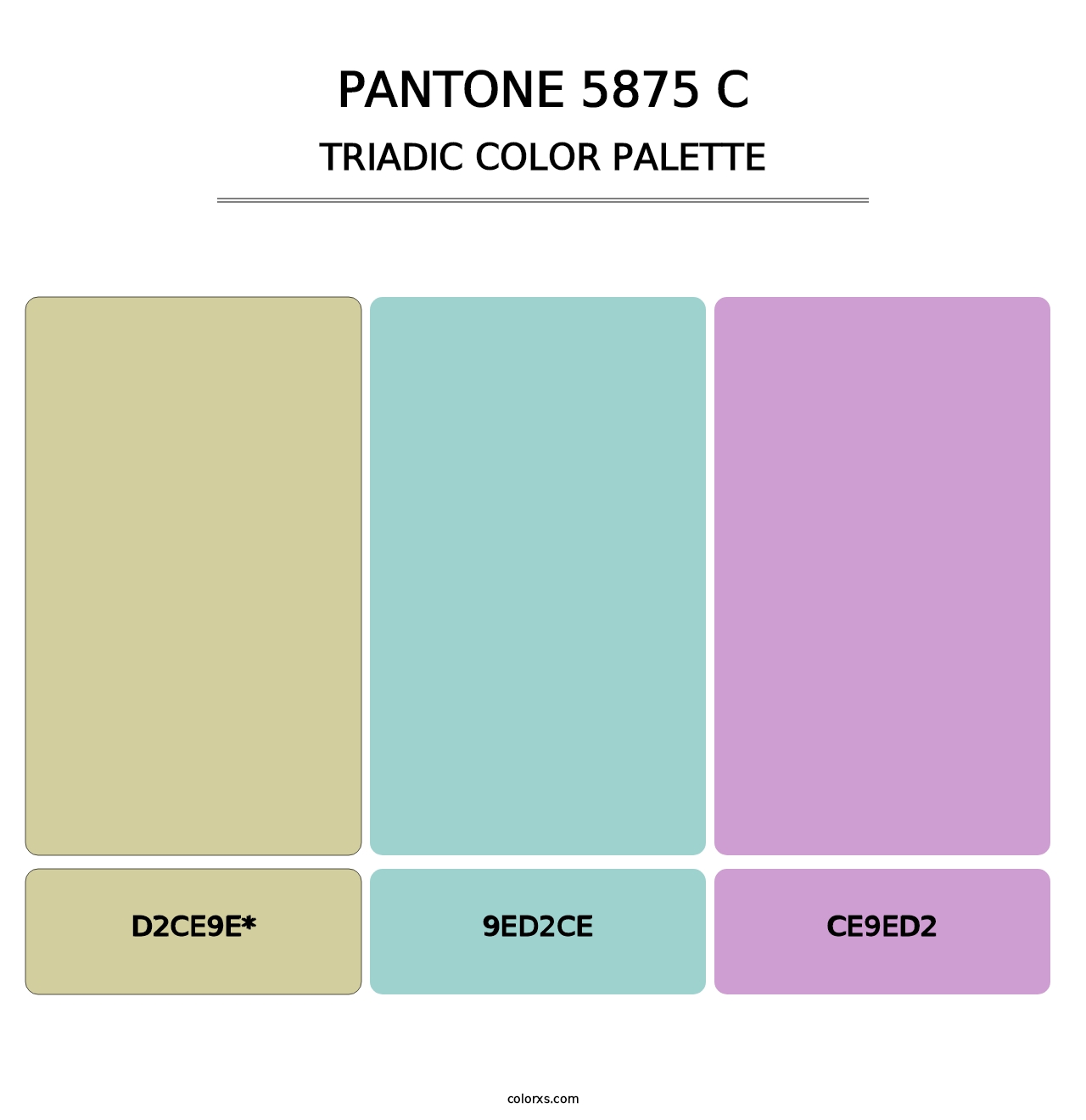 PANTONE 5875 C - Triadic Color Palette