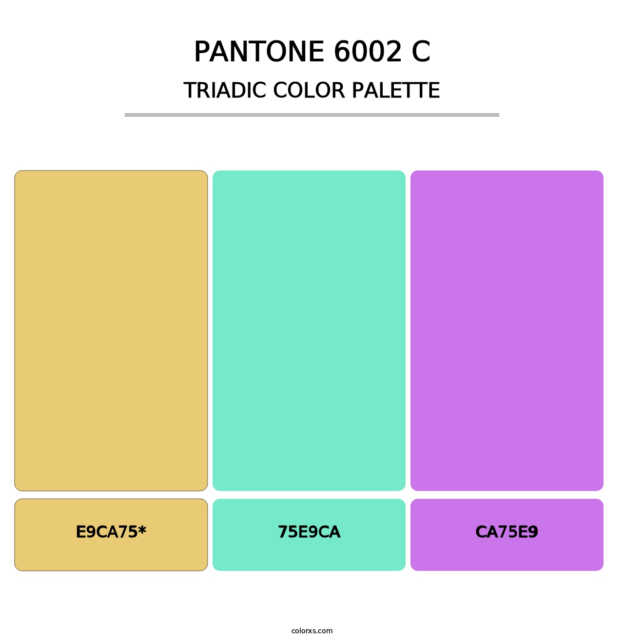 PANTONE 6002 C - Triadic Color Palette