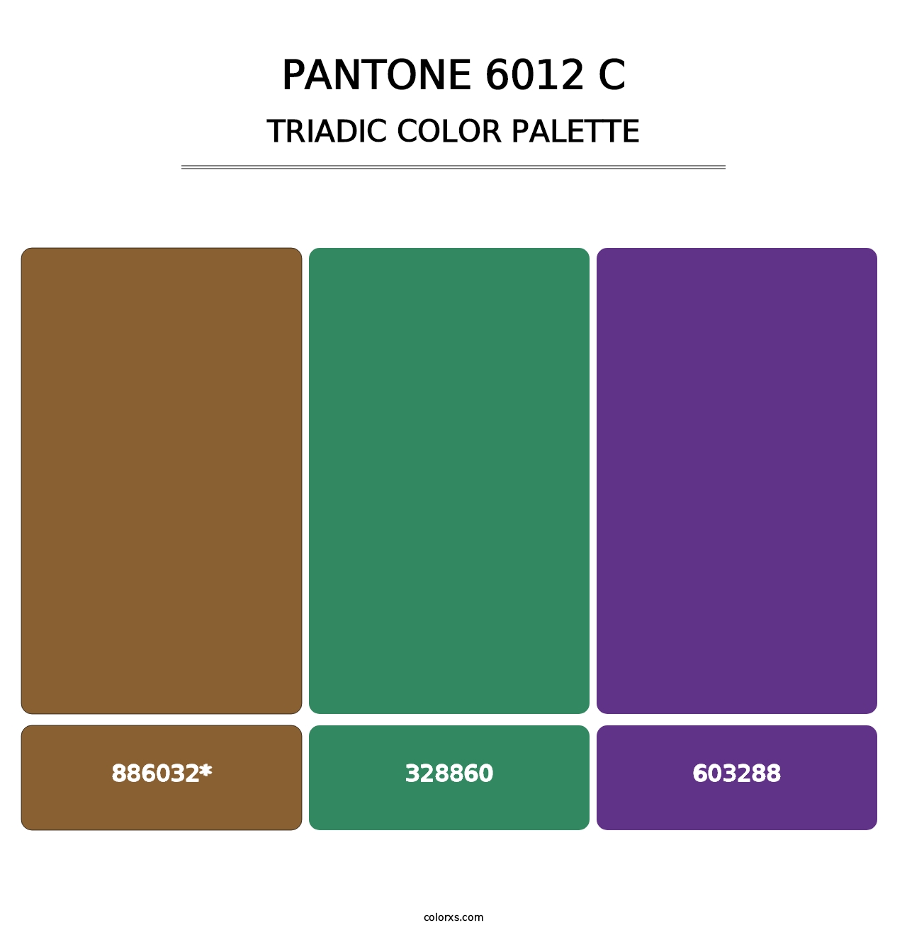 PANTONE 6012 C - Triadic Color Palette