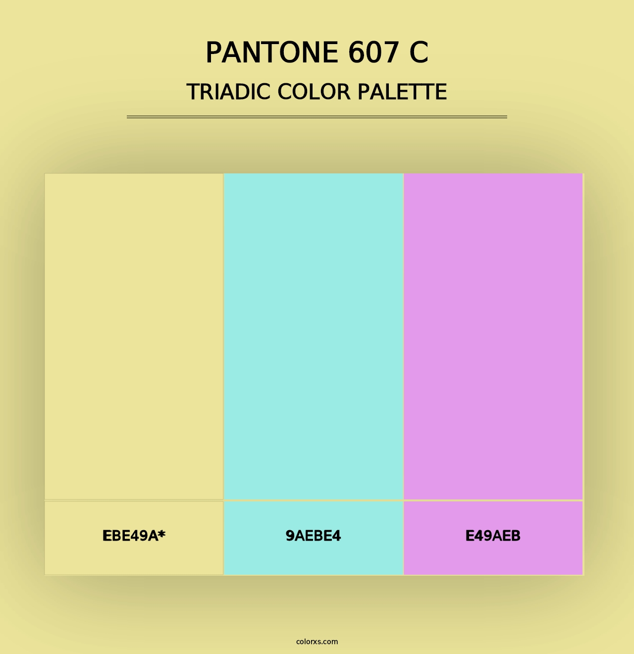 PANTONE 607 C - Triadic Color Palette