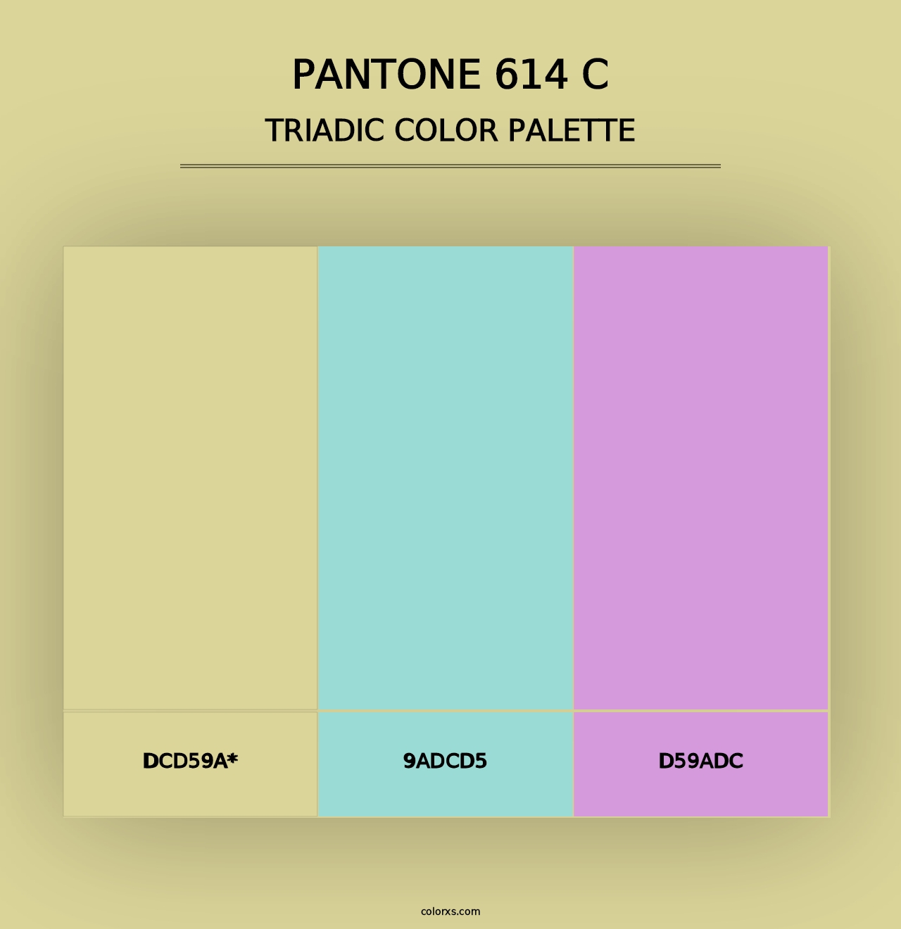 PANTONE 614 C - Triadic Color Palette