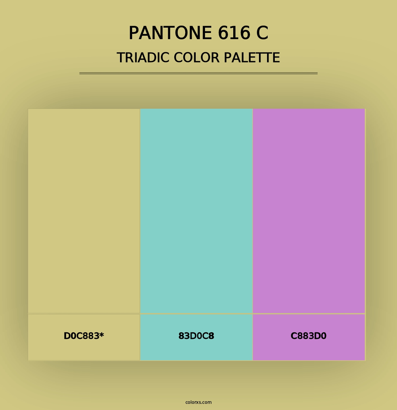 PANTONE 616 C - Triadic Color Palette