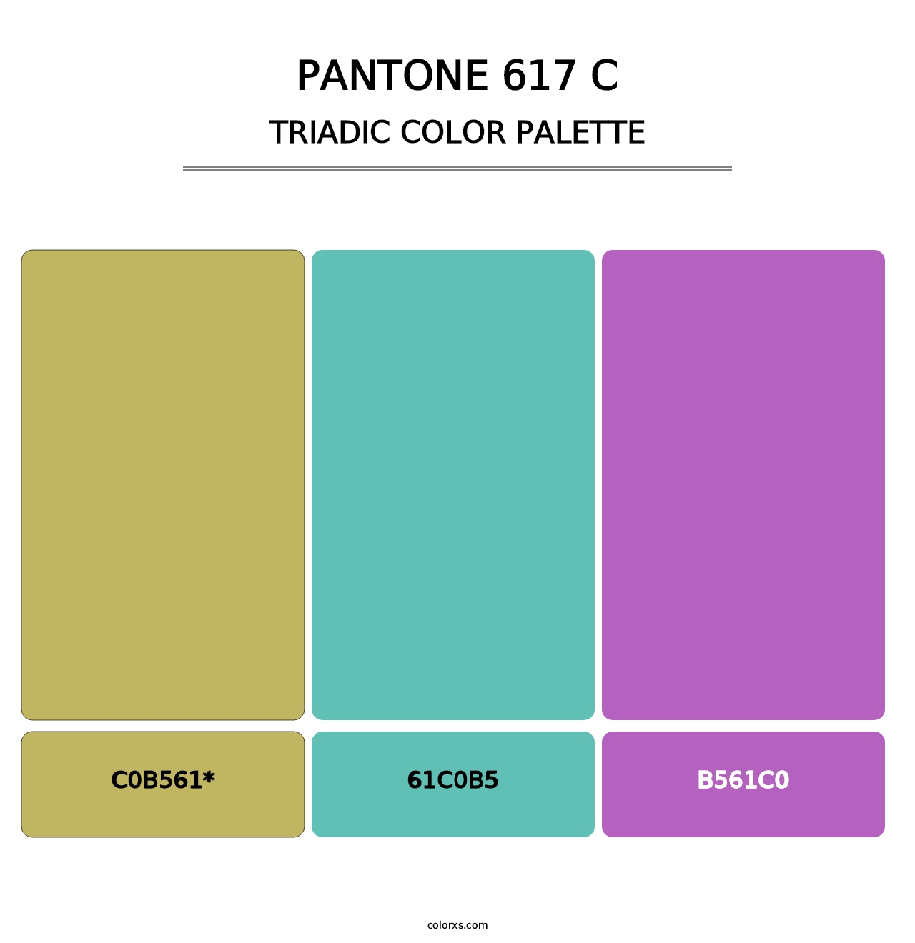 PANTONE 617 C - Triadic Color Palette