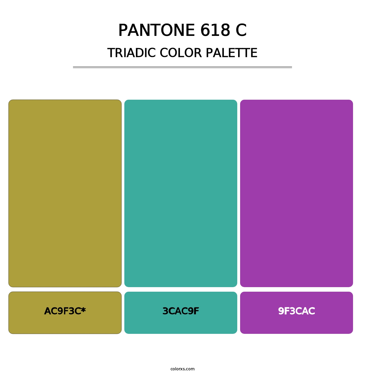 PANTONE 618 C - Triadic Color Palette