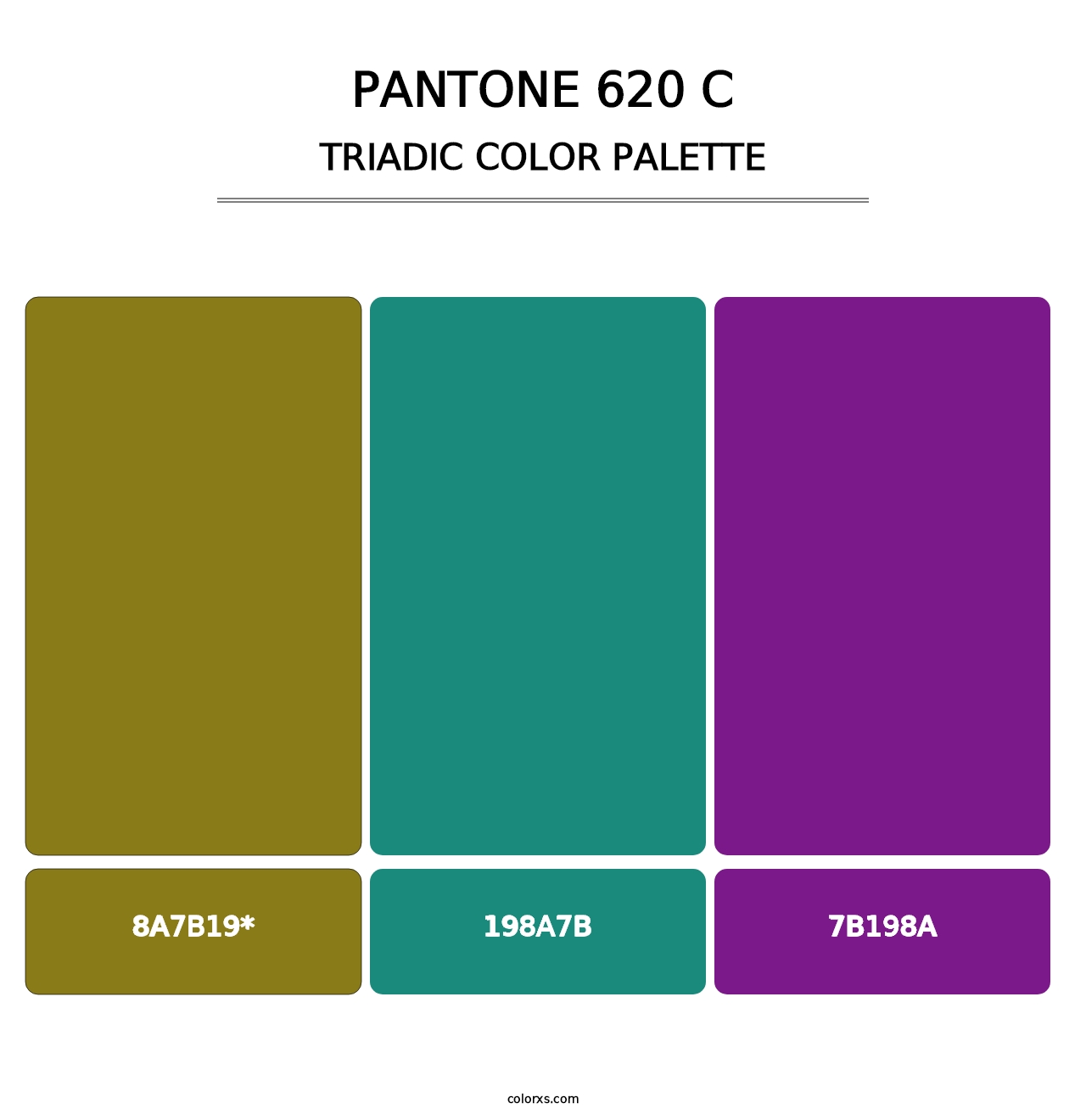 PANTONE 620 C - Triadic Color Palette