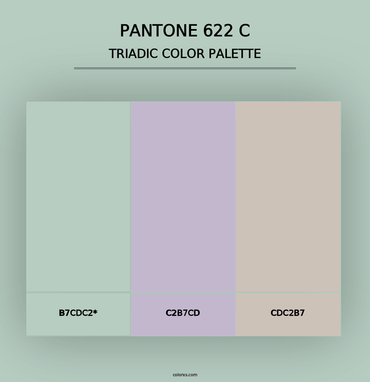 PANTONE 622 C - Triadic Color Palette