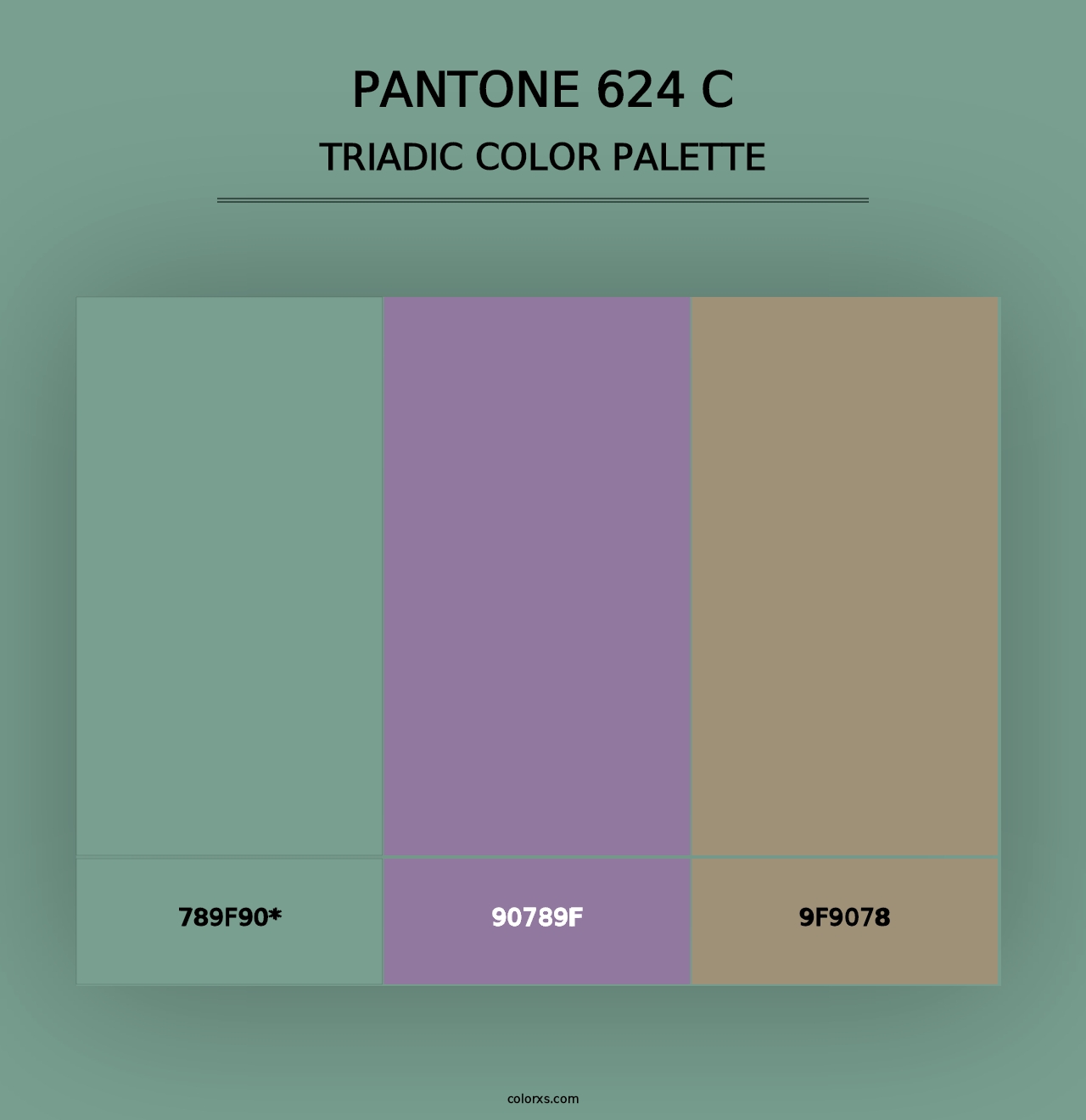 PANTONE 624 C - Triadic Color Palette