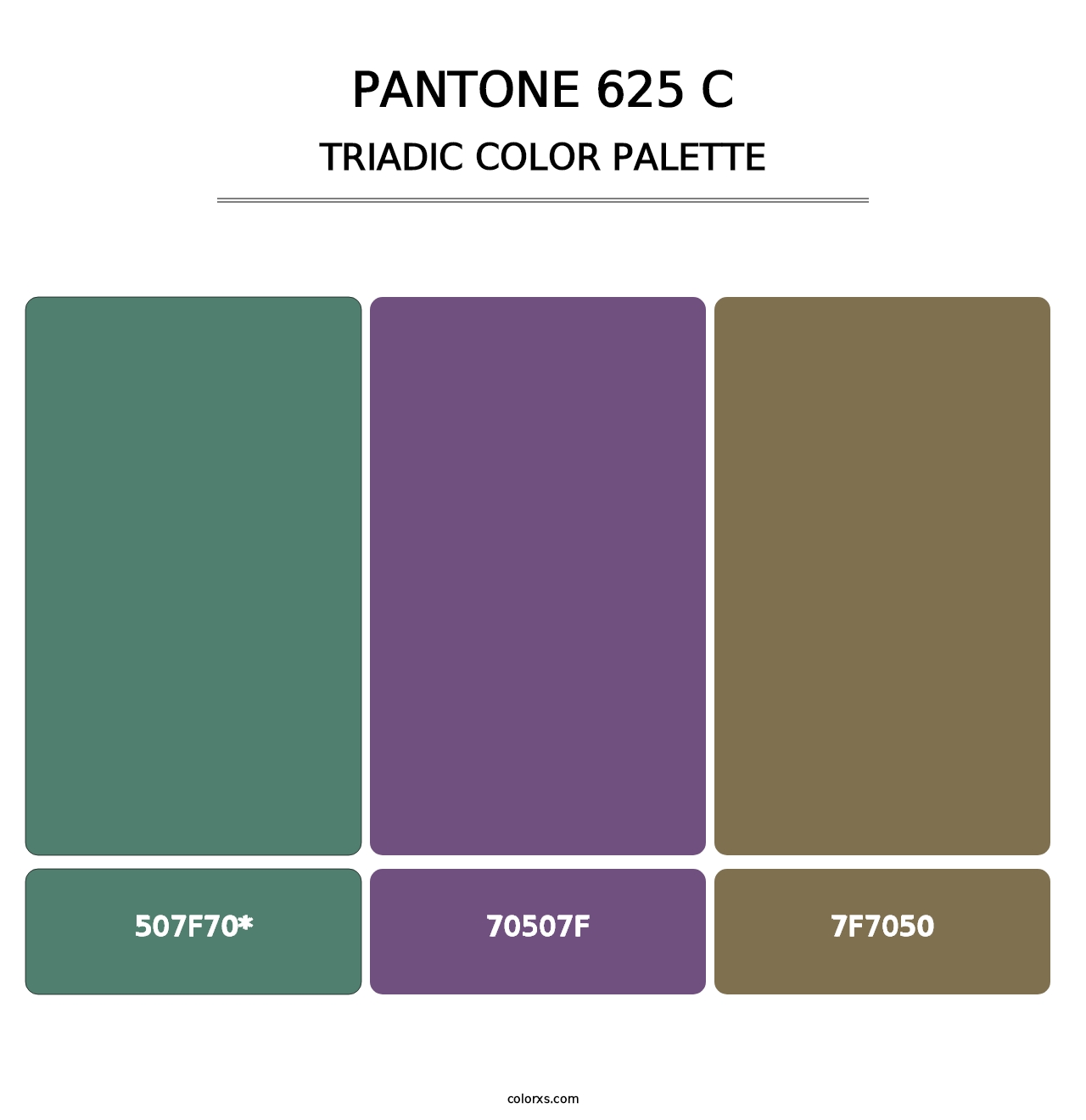 PANTONE 625 C - Triadic Color Palette