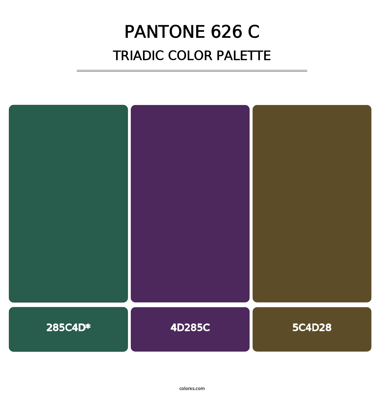 PANTONE 626 C - Triadic Color Palette