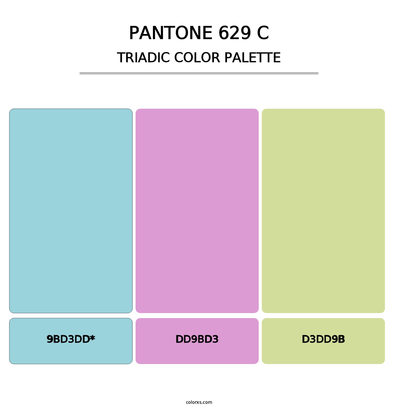 PANTONE 629 C - Triadic Color Palette