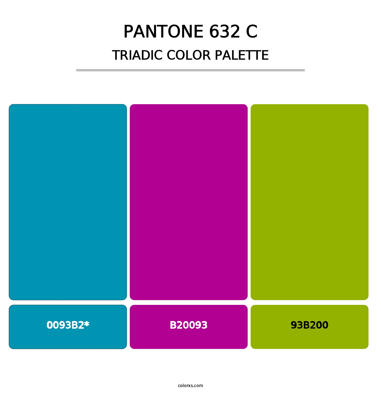 PANTONE 632 C - Triadic Color Palette