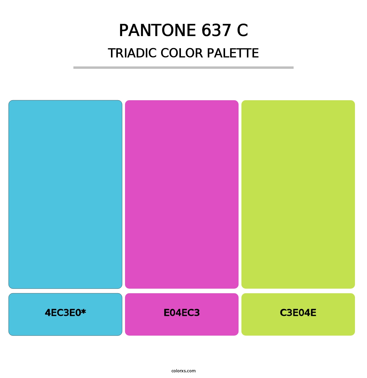 PANTONE 637 C - Triadic Color Palette