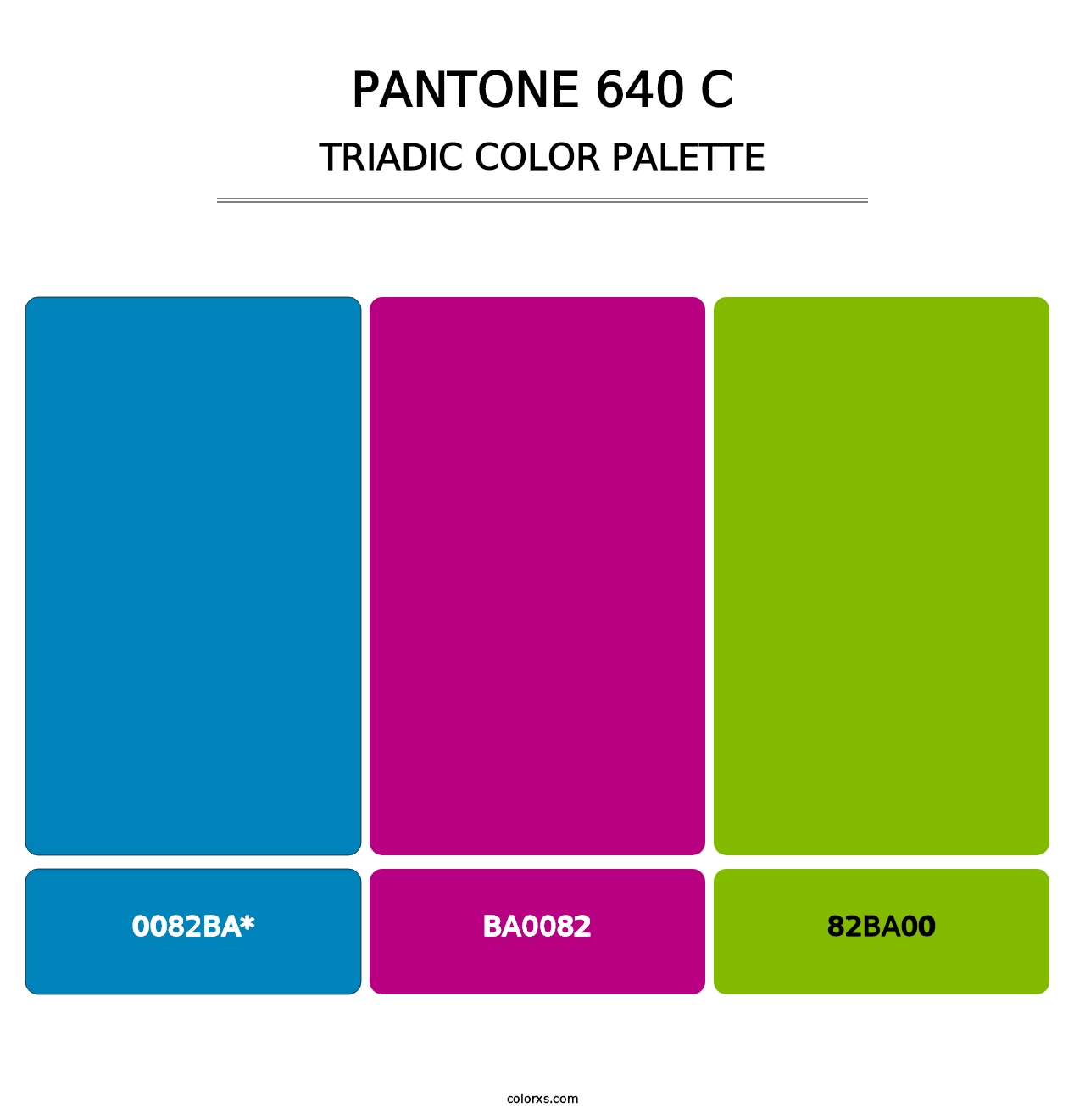 PANTONE 640 C - Triadic Color Palette