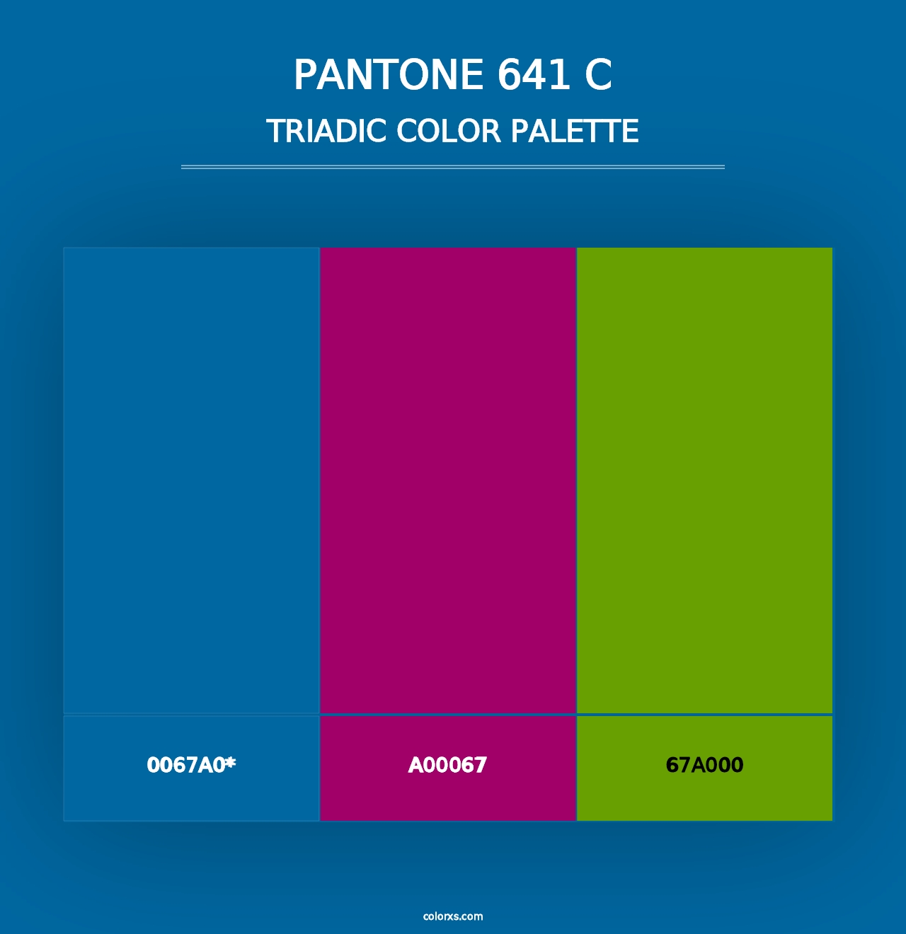 PANTONE 641 C - Triadic Color Palette