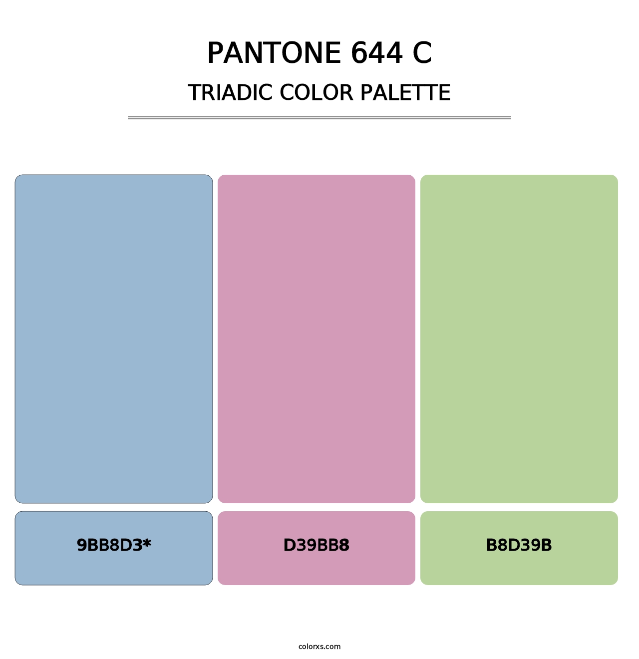 PANTONE 644 C - Triadic Color Palette