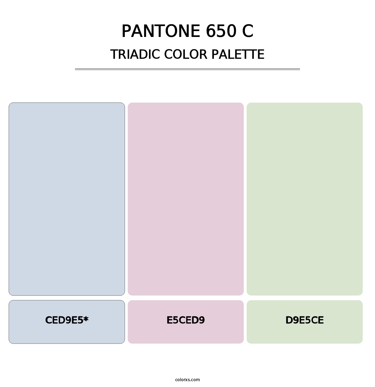 PANTONE 650 C - Triadic Color Palette