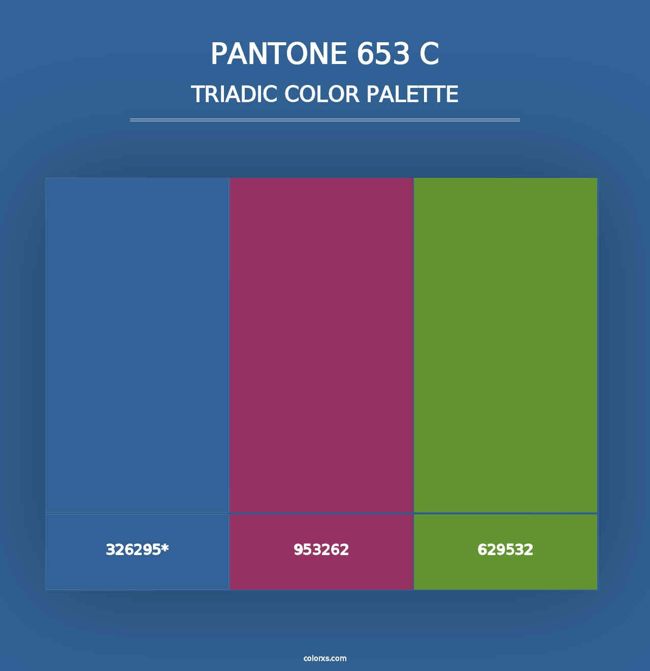 PANTONE 653 C - Triadic Color Palette