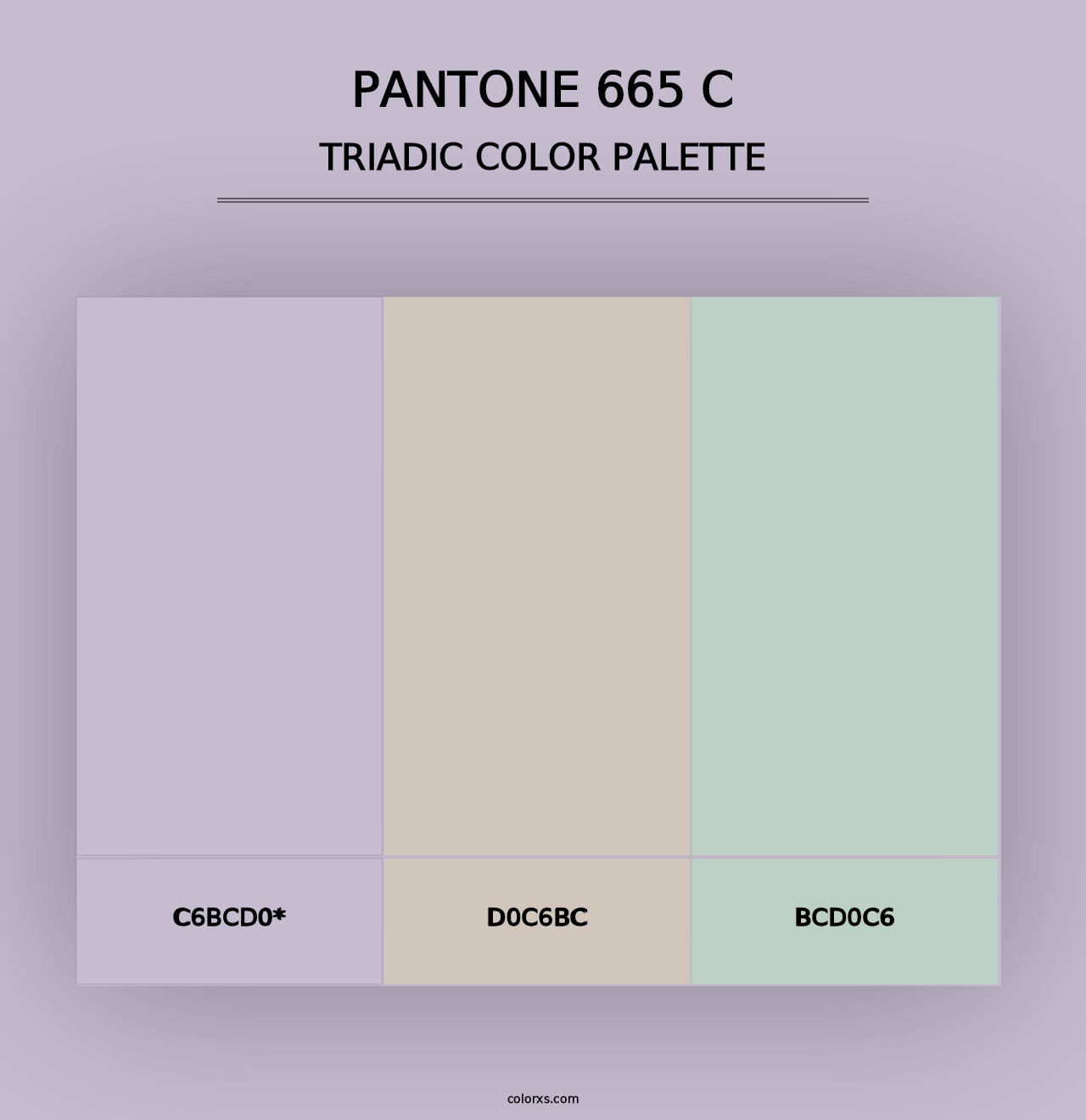 PANTONE 665 C - Triadic Color Palette