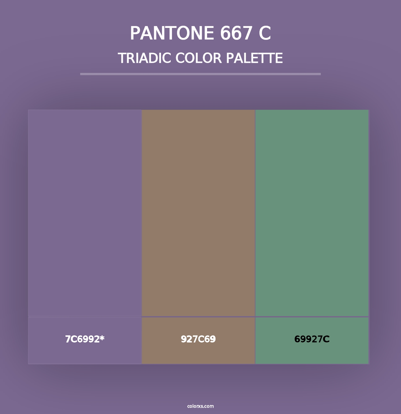 PANTONE 667 C - Triadic Color Palette