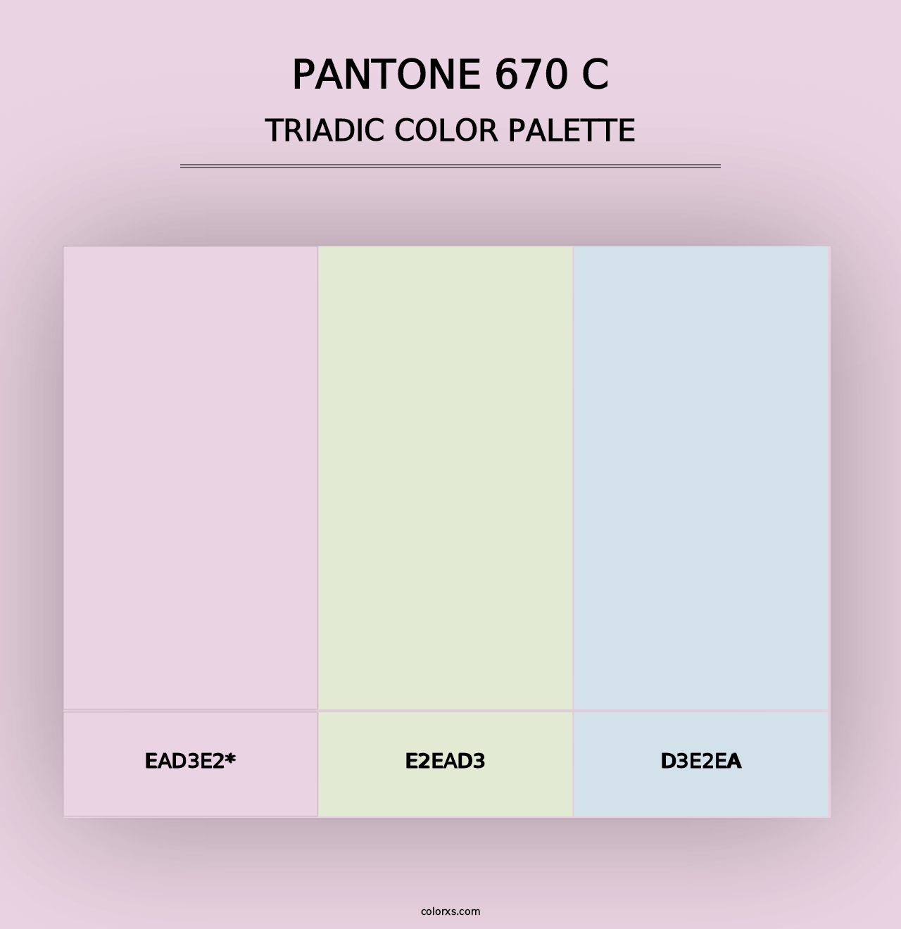 PANTONE 670 C - Triadic Color Palette