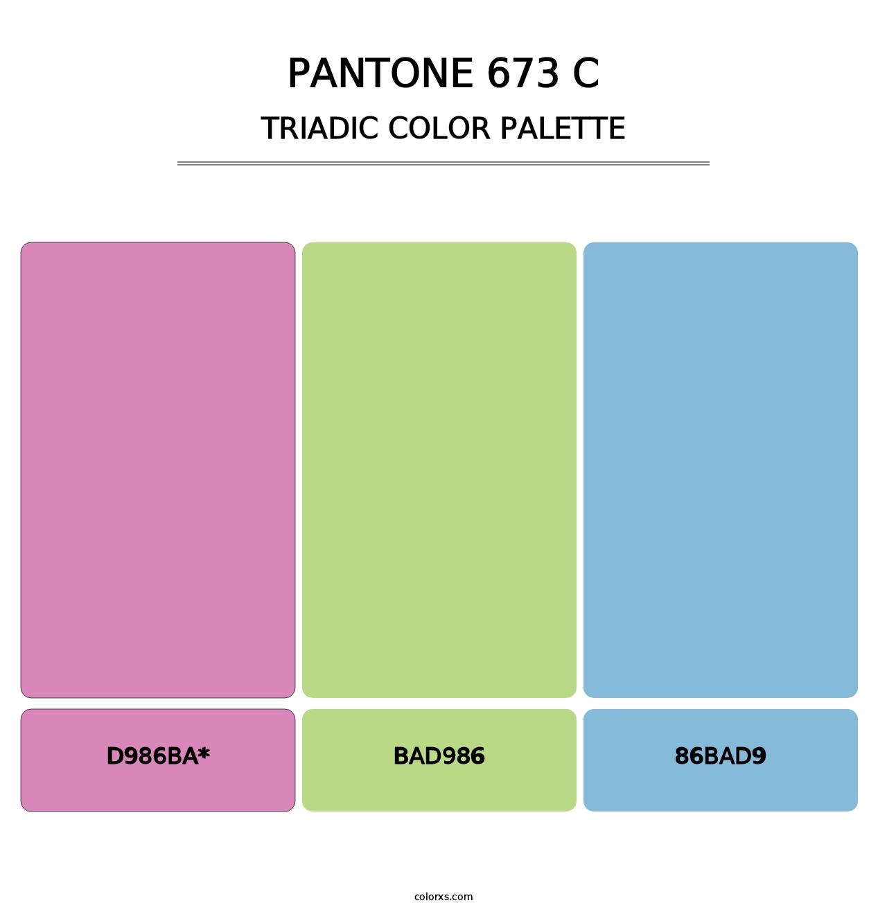 PANTONE 673 C - Triadic Color Palette