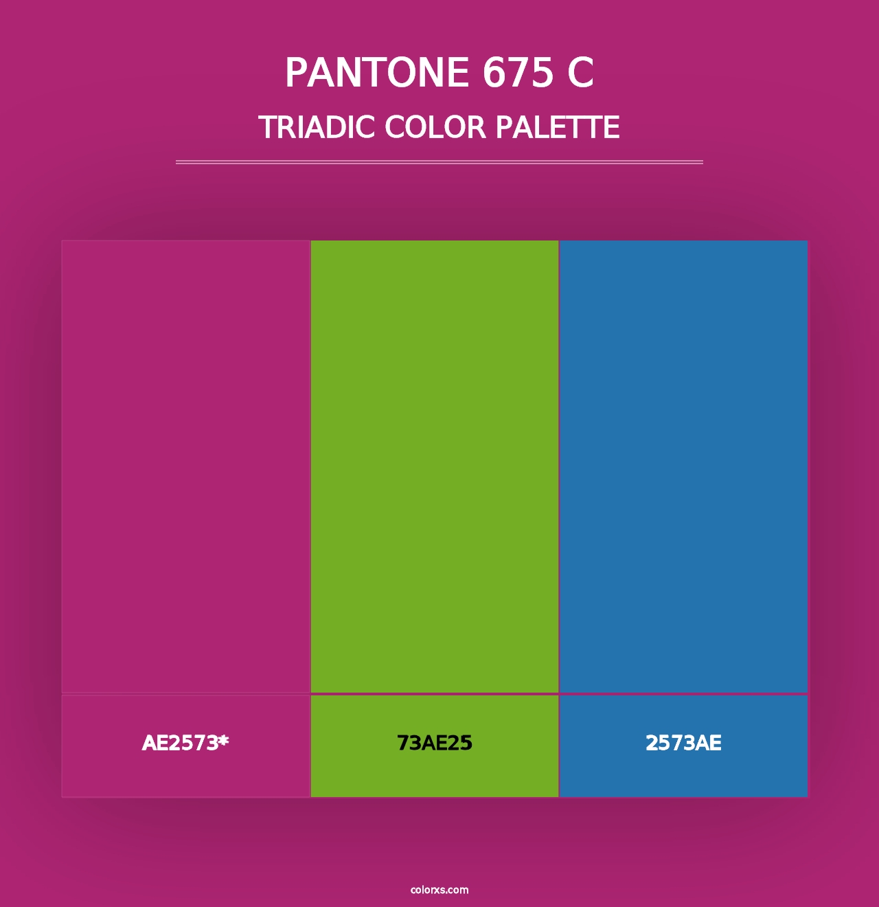 PANTONE 675 C - Triadic Color Palette