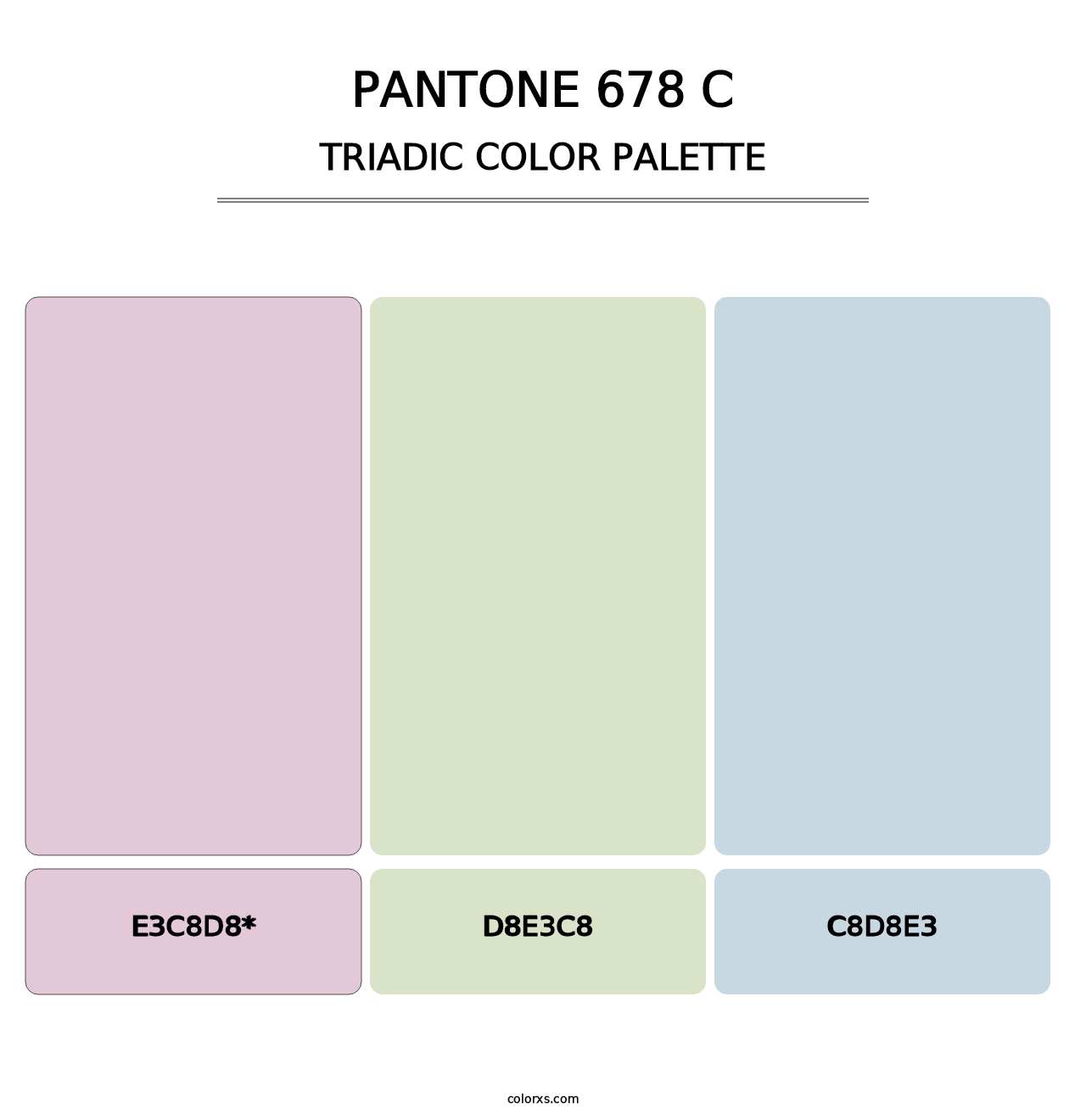 PANTONE 678 C - Triadic Color Palette