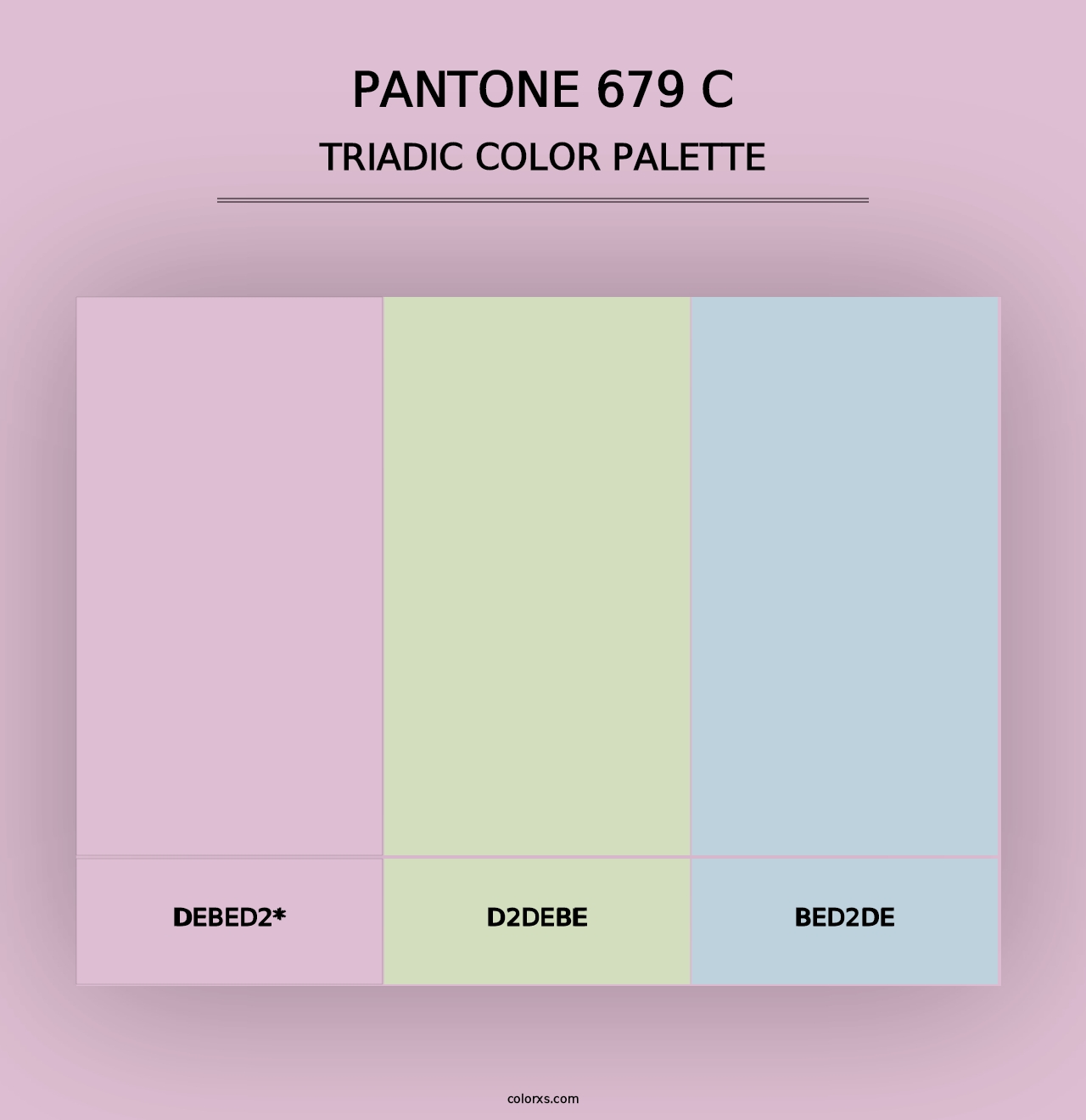 PANTONE 679 C - Triadic Color Palette