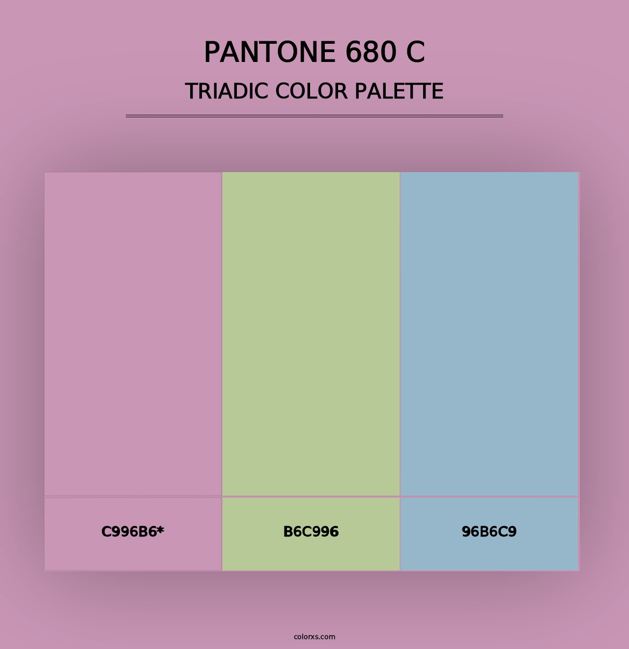 PANTONE 680 C - Triadic Color Palette