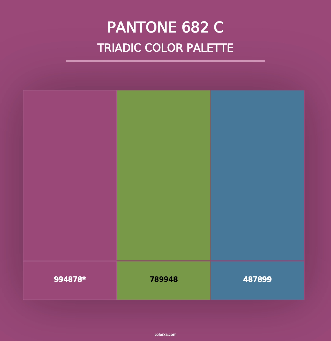 PANTONE 682 C - Triadic Color Palette