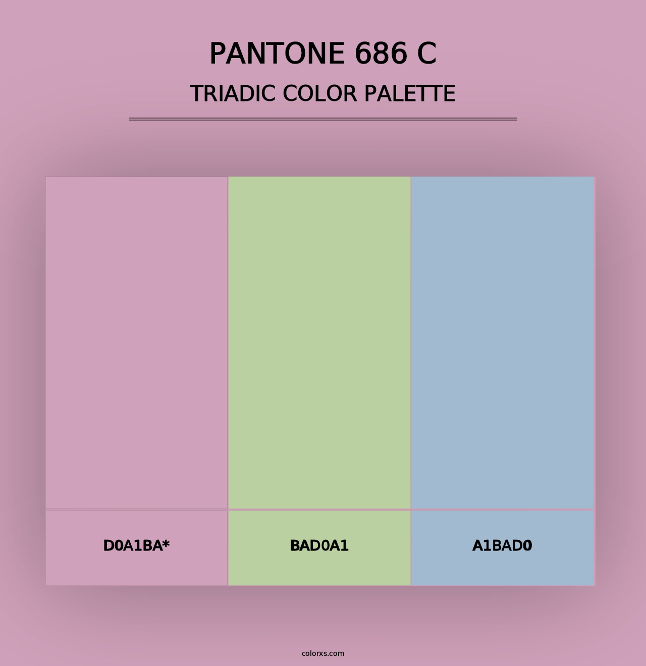 PANTONE 686 C - Triadic Color Palette