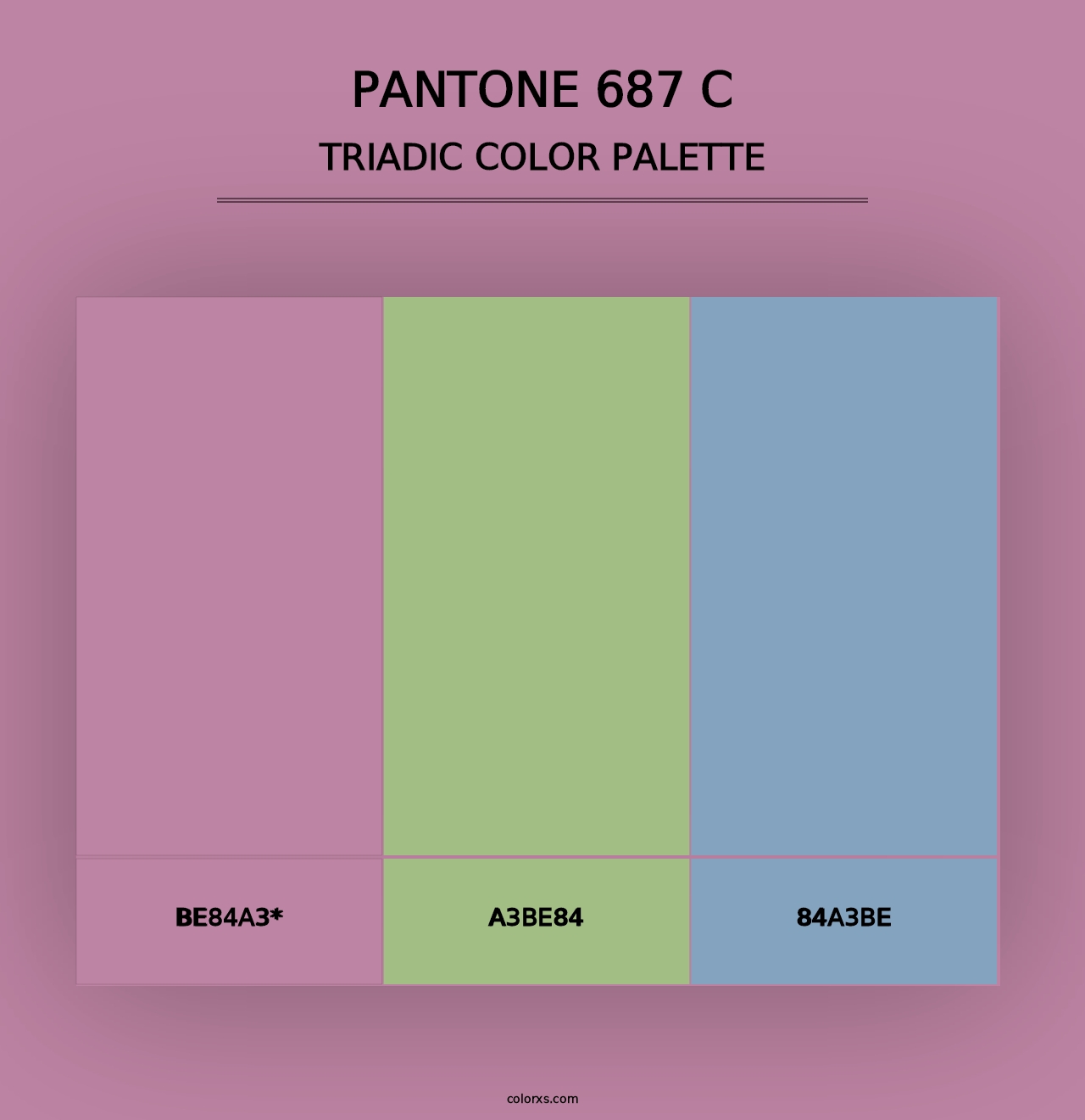 PANTONE 687 C - Triadic Color Palette