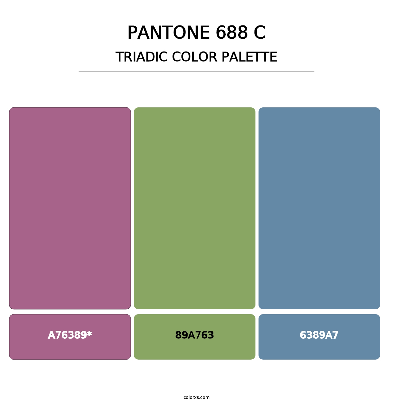 PANTONE 688 C - Triadic Color Palette