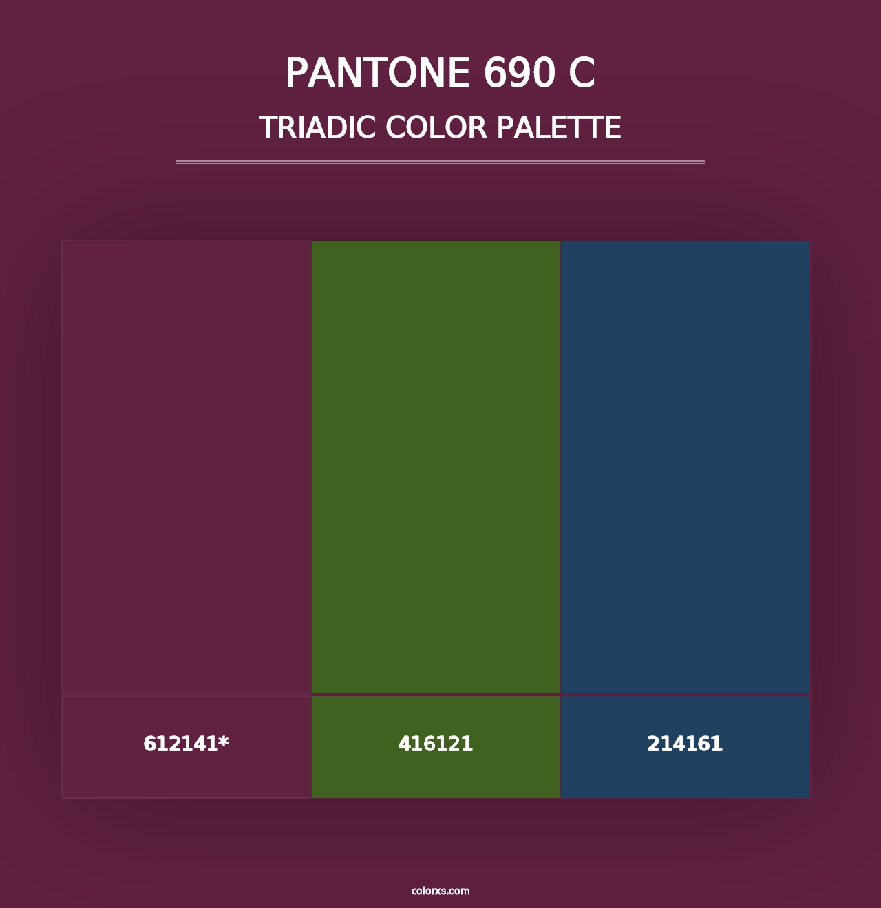 PANTONE 690 C - Triadic Color Palette