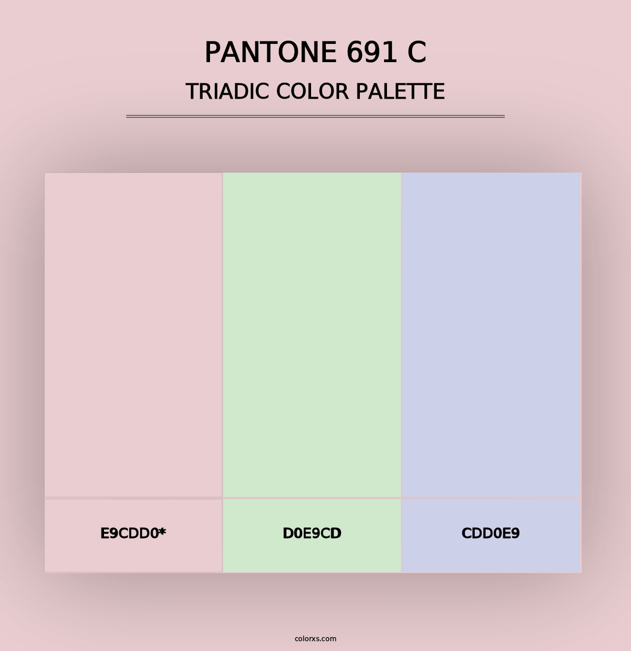 PANTONE 691 C - Triadic Color Palette