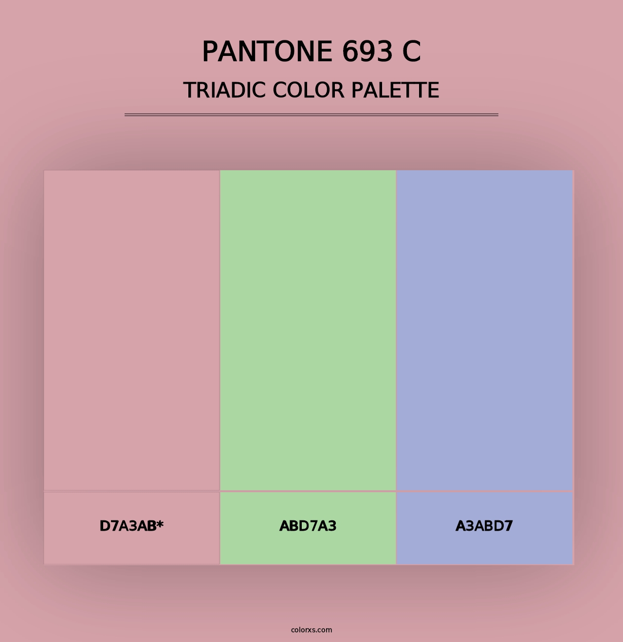 PANTONE 693 C - Triadic Color Palette