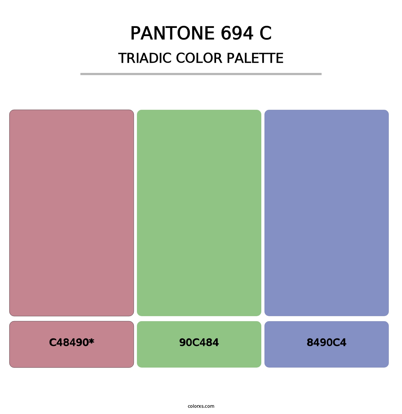 PANTONE 694 C - Triadic Color Palette