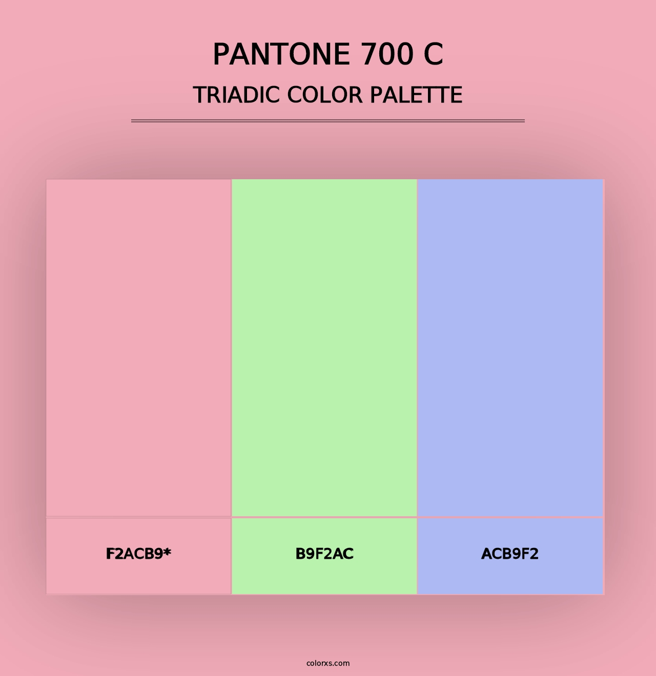 PANTONE 700 C - Triadic Color Palette