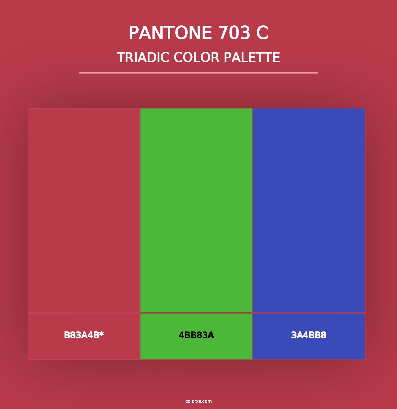 PANTONE 703 C - Triadic Color Palette