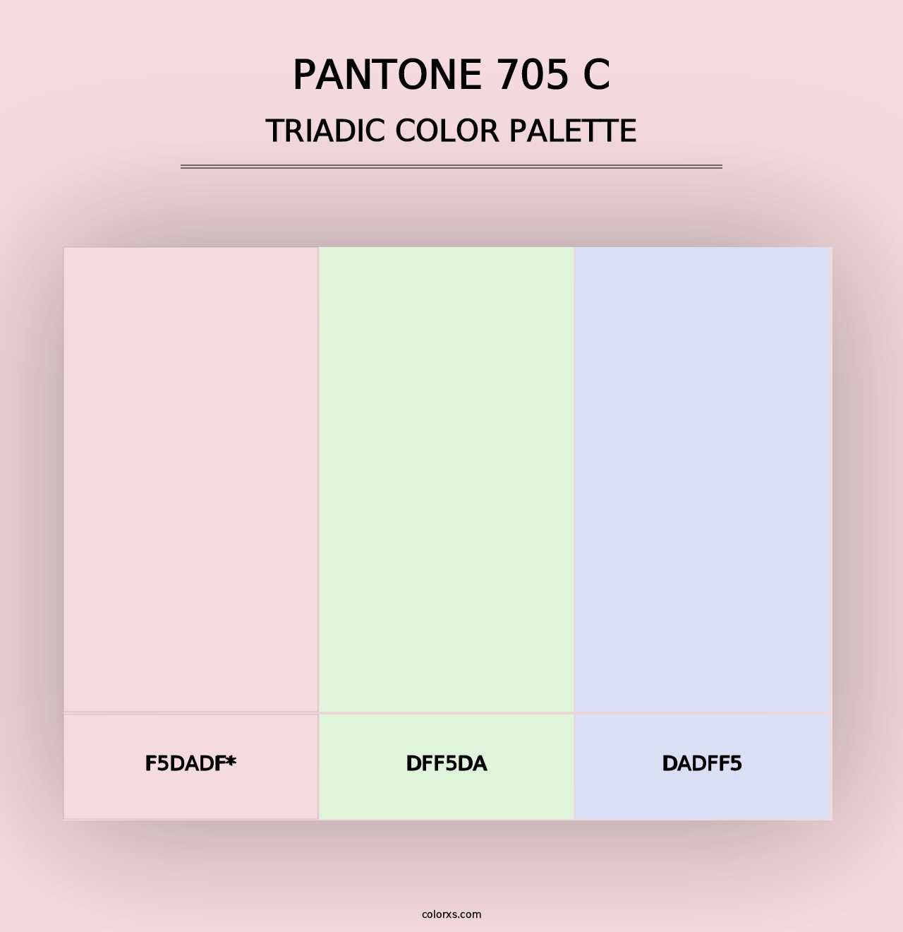 PANTONE 705 C - Triadic Color Palette