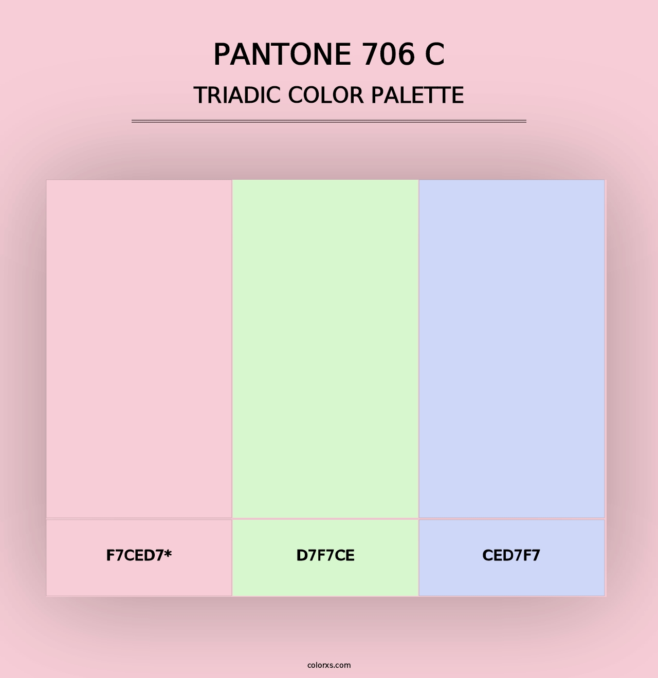 PANTONE 706 C - Triadic Color Palette