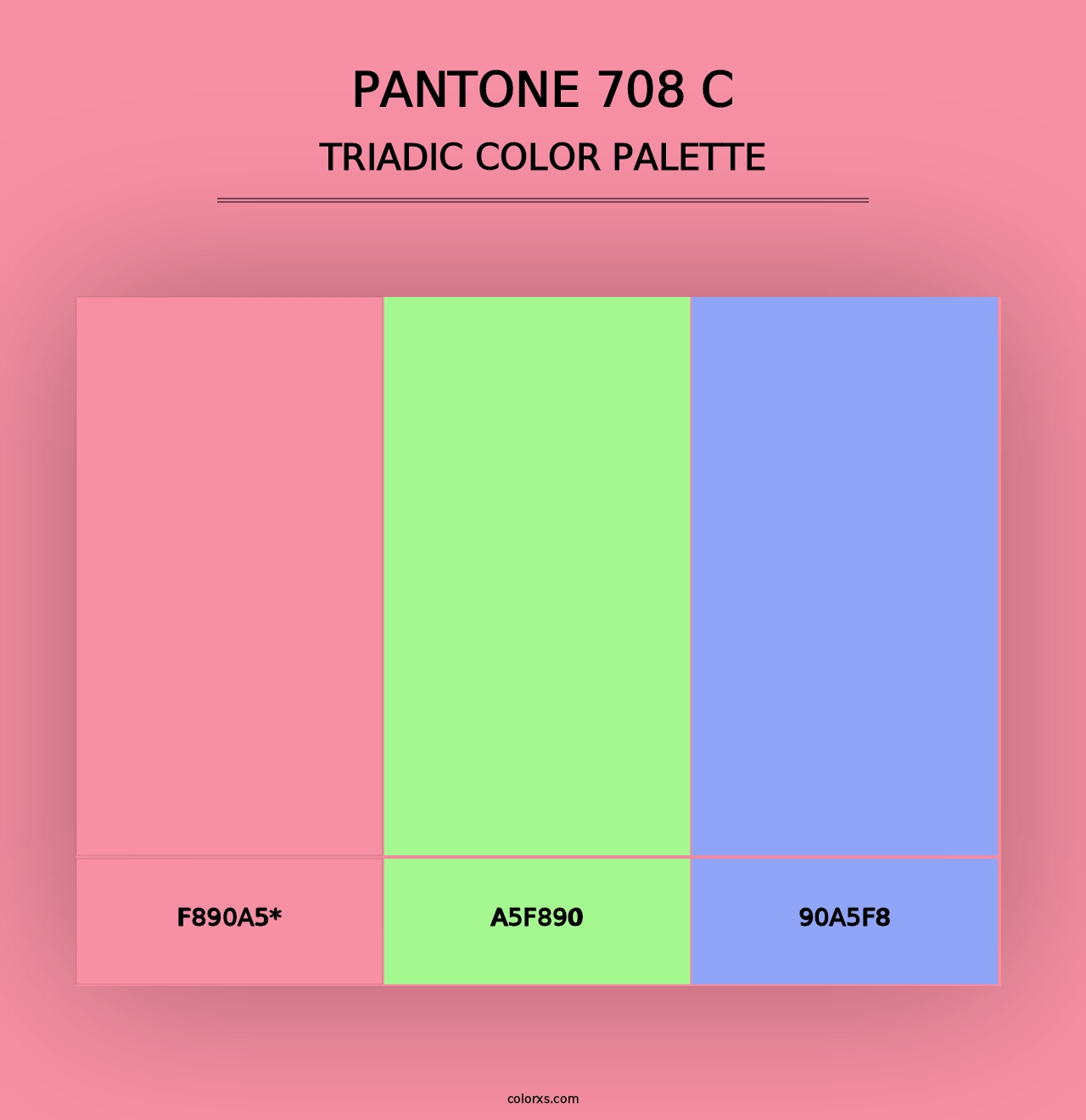 PANTONE 708 C - Triadic Color Palette