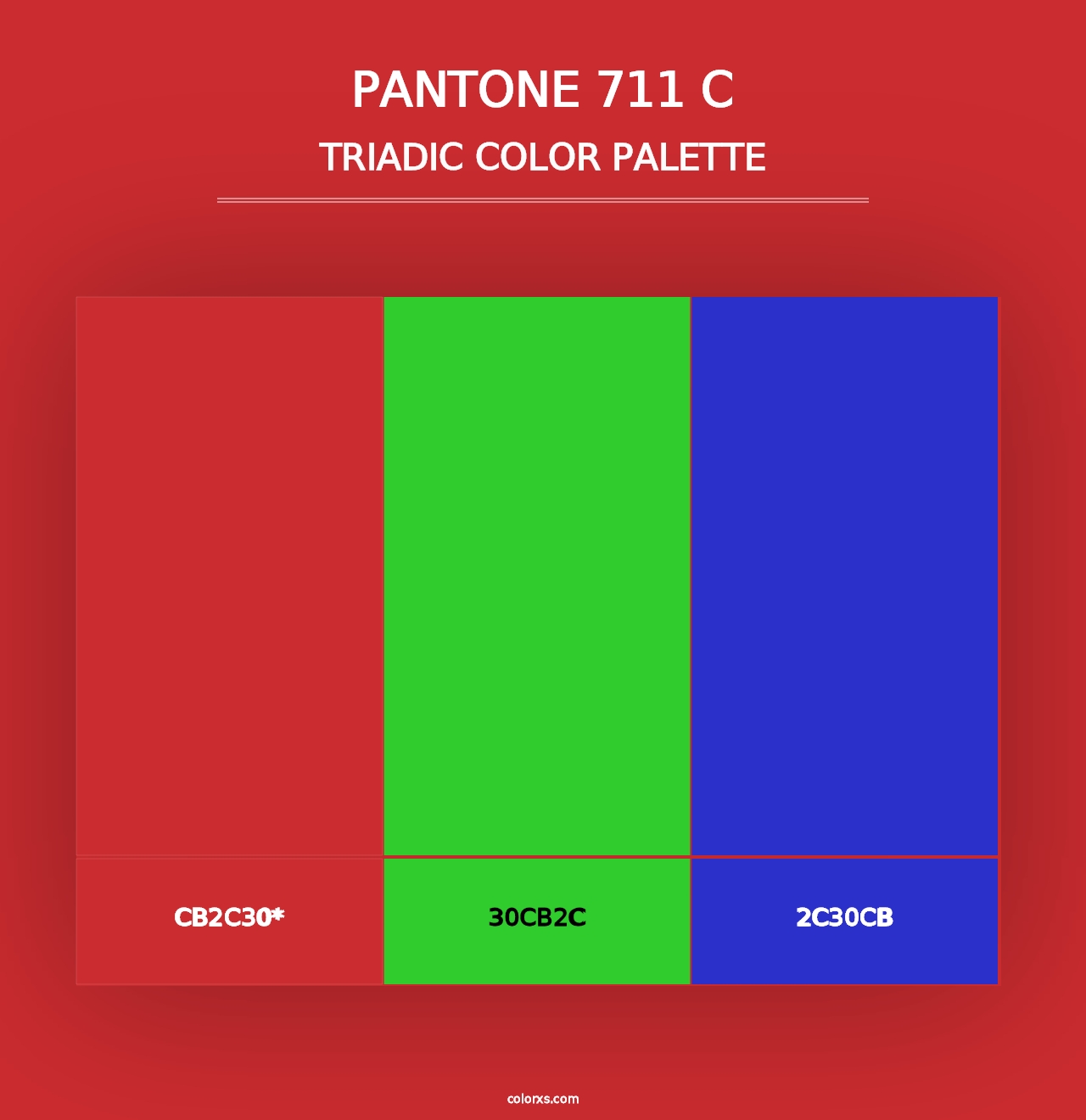 PANTONE 711 C - Triadic Color Palette