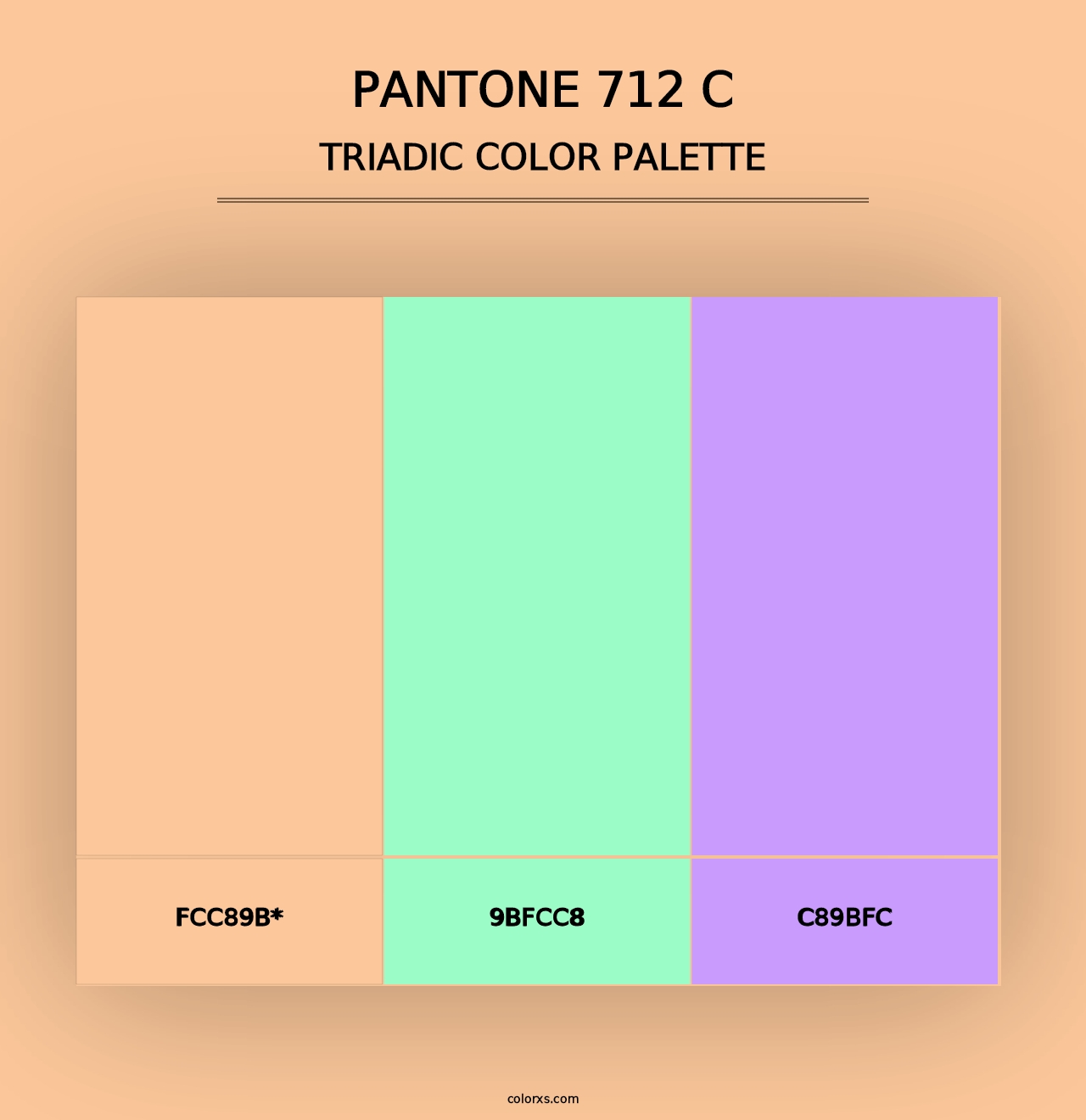 PANTONE 712 C - Triadic Color Palette