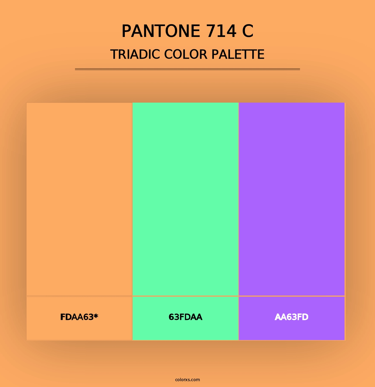 PANTONE 714 C - Triadic Color Palette