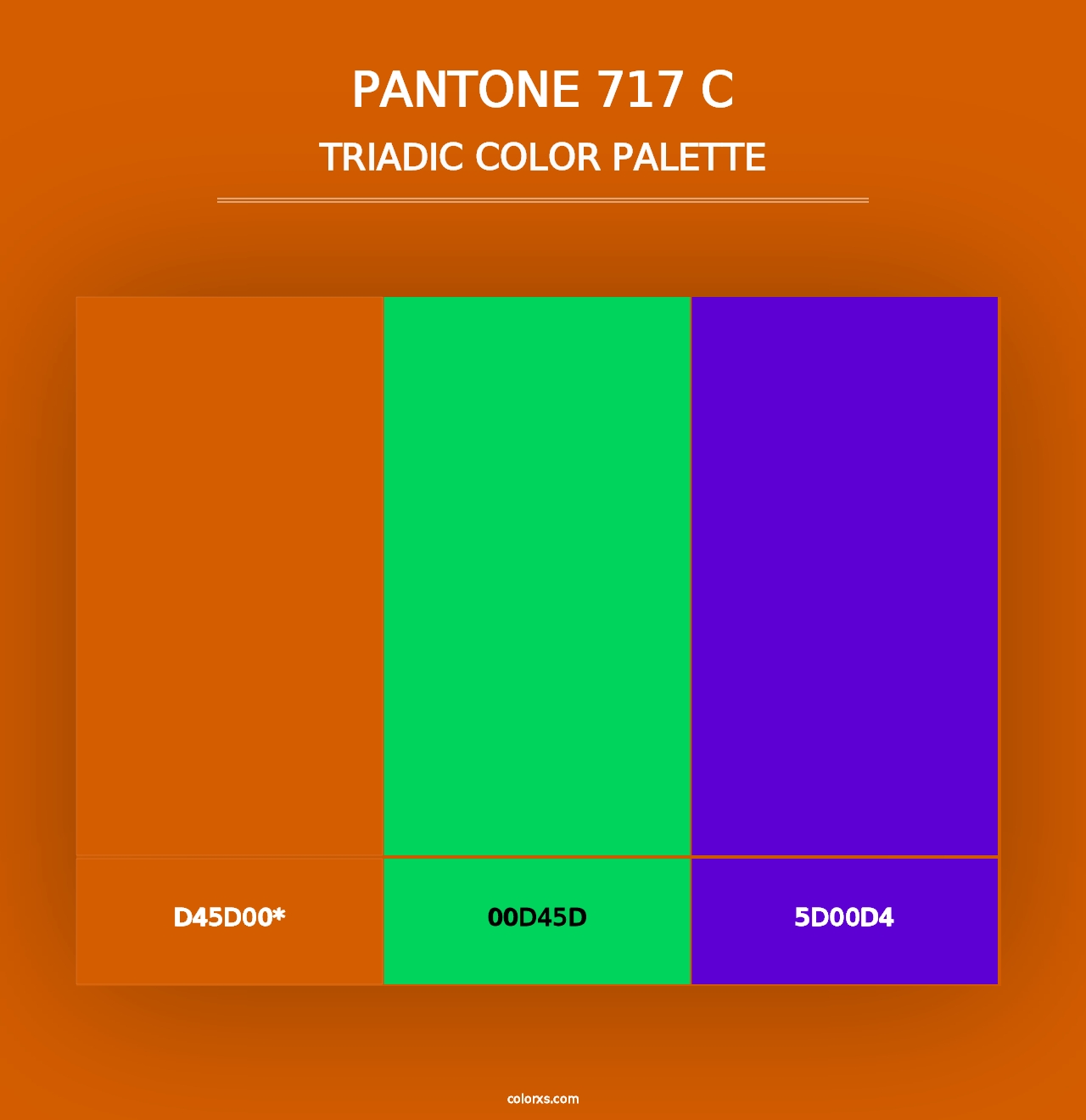 PANTONE 717 C - Triadic Color Palette