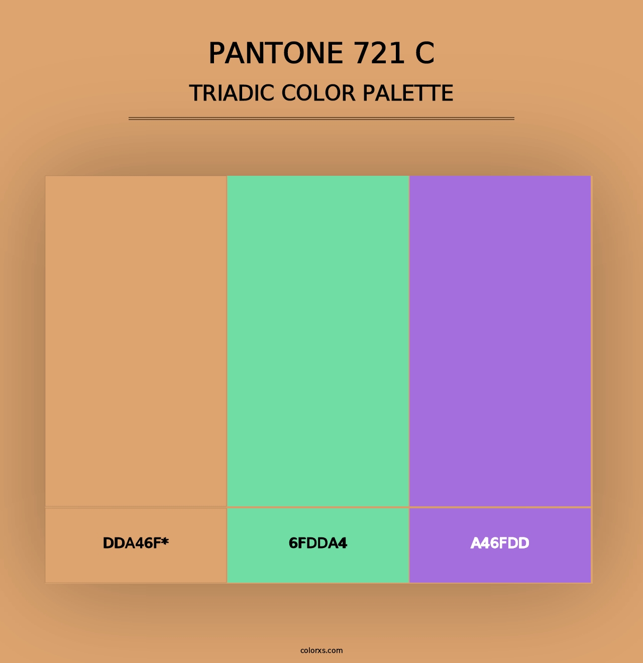 PANTONE 721 C - Triadic Color Palette